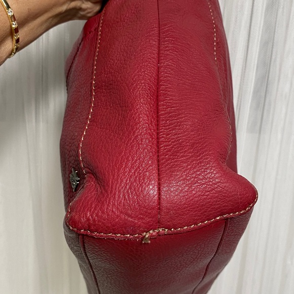 The Sak Elegant Cherry Red Pebble Leather Tote Bag - Picture 17 of 17